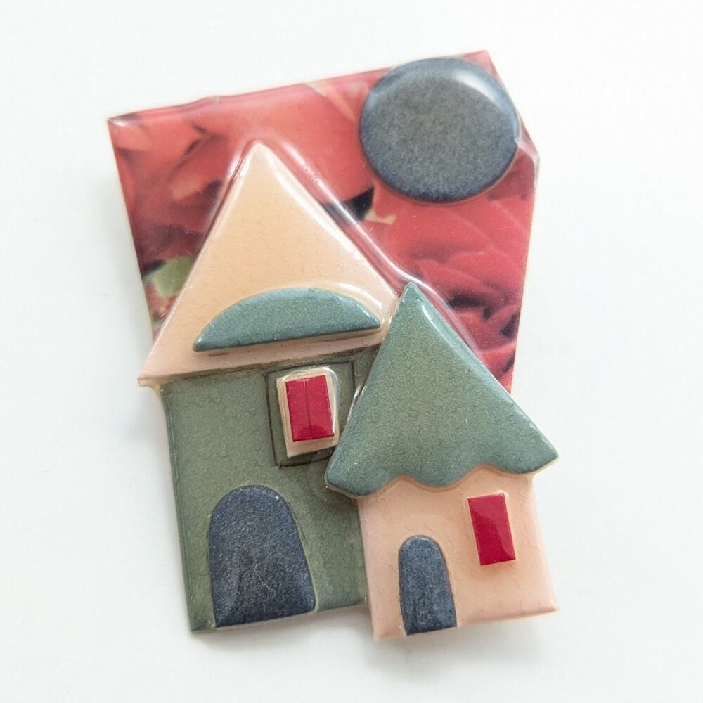 House Pins By Lucinda Collectible Unique Cottagecore Tiny House Brooch Pin